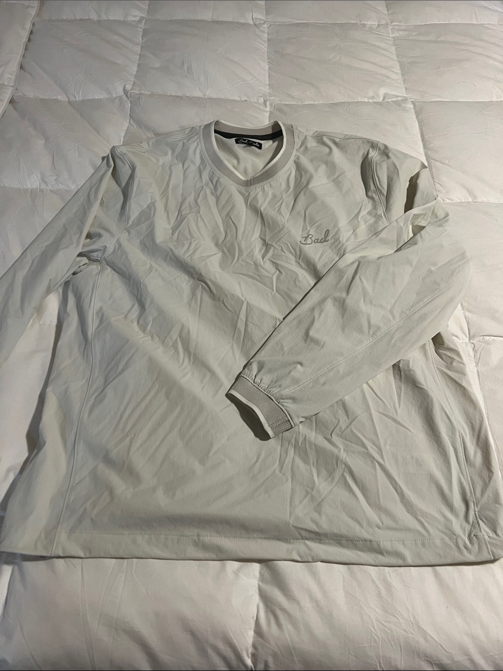Bad Birdie Cream Long-Sleeve Crewneck Shirt